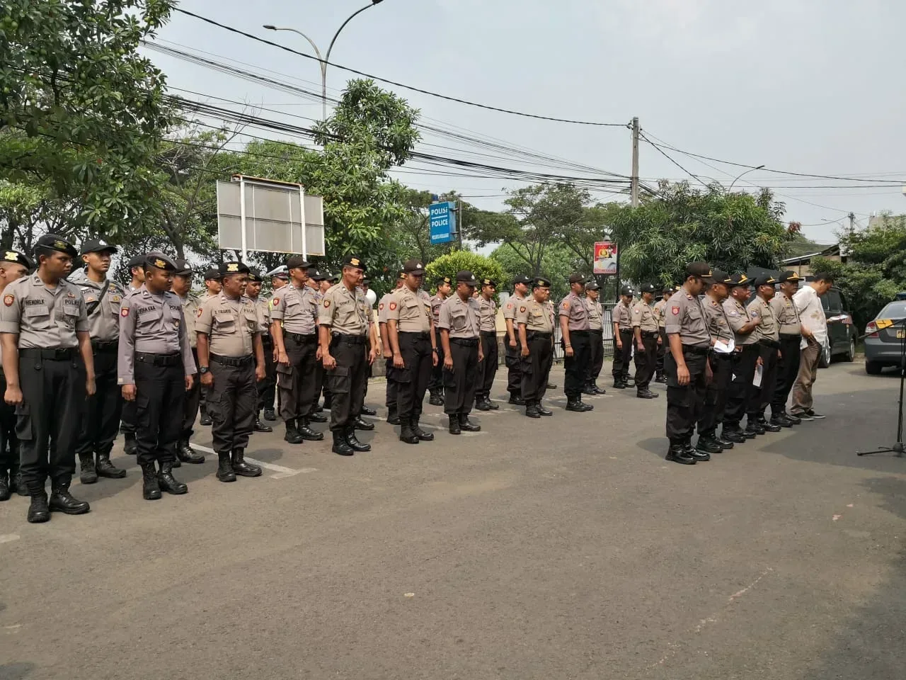 Polsek Neglasari Gelar Apel Pasukan Pengamanan Aksi Masa 22 mei