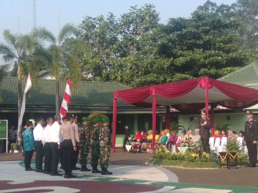 Polres Metro Tangerang Kota, Gelar Upacara Puncak HUT Bhayangkara ke 73 di Mako Kodim 0506/Tgr.