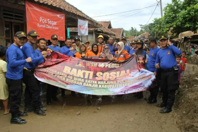 Angkatan 46 WSH Polda Banten, Gelar Baksos Korban Banjir Lebak