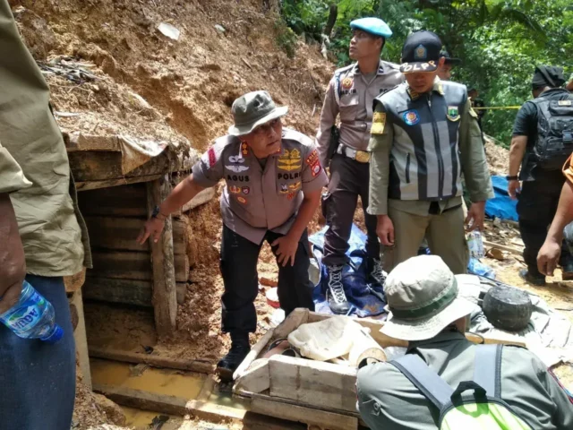 Lagi, Puluhan Lubang Tambang Emas, Di Razia Satgas PETI Gabugan Polda Banten