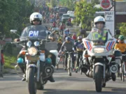 Gowes Bareng Tiga Pilar Sarana Komsos Dengan Masyarakat dan Pantau Wilayah