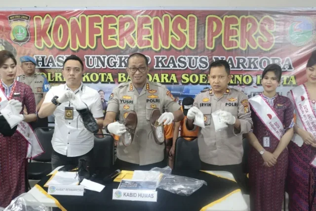 Polisi Gagalkan Penyelundupan Empat Kilo gram Shabu di Bandara Soetta