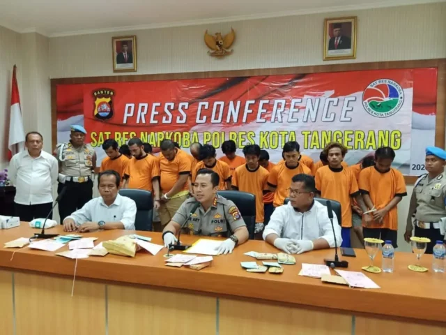 18 Pengedar Narkoba, Ditangkap Satresnarkoba Polresta Tangerang