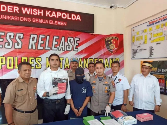 Polresta Tangerang Bekuk Pelaku Kekerasan Terhadap Anak Di Pasarkemis.