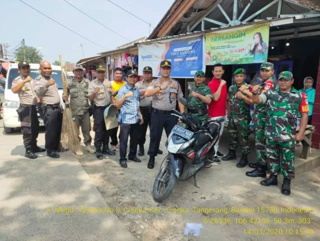 Cegah Covid-19, Polsek Cisoka Lakukan Sosialisasi Hidup Sehat