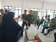 Bantu Pemerintah Lawan Corona Kodim 0506/Tgr Latih Babinsa Membuat Santizer dan Disenfektan