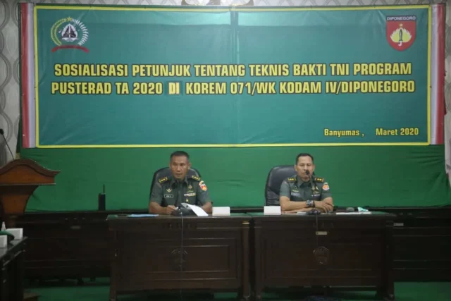 Tim Pusterad Mabes TNI AD, Kunjungi Korem 071/Wijayakusuma