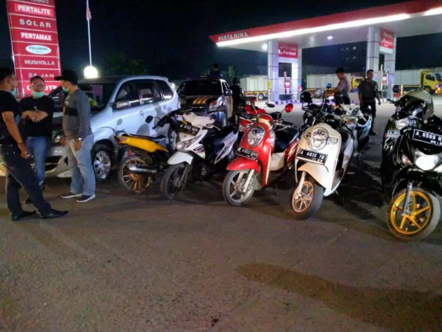 Operasi Gabungan, Polsek Cisoka Amankan Puluhan Sepeda Motor