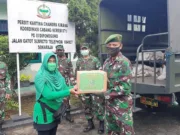 Peringati HUT Ke 74.Persit KCK Koorcab Rem 071 Bagikan Paket Sembako