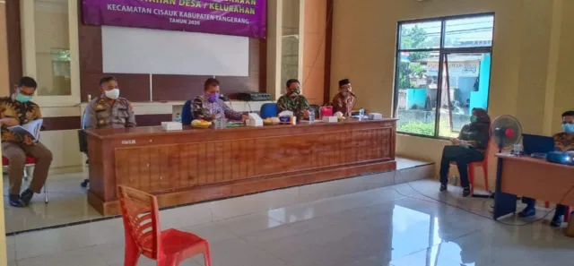 Jelang PSBB, Muspika Kec Cisauk dan Gugus Tugas Gelar Sosialisasi Kesiagaan Covid-19