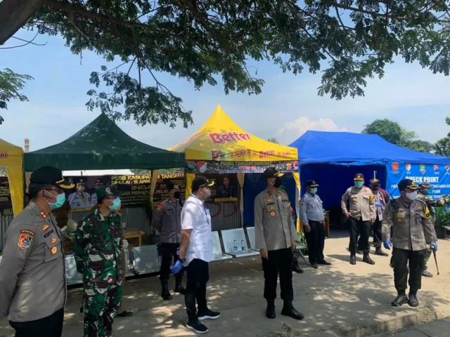 Wakapolda Banten Bersama Forkopimda, Tinjau Pelaksanaan PSBB Kab. Tangerang