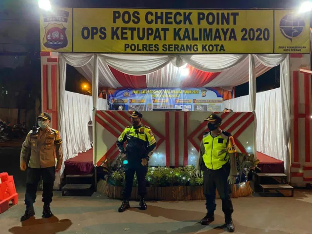 Hari Ke 9 Ops Ketupat Kalimaya 2020, Kapolres Serang Kota Tinjau Chek Point