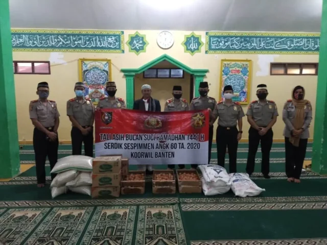 Peduli Sesama, Serdik Sespimmen 60 Korwil Banten Gelar Baksos