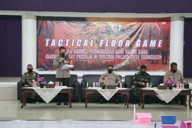 Persiapan Pengamanan Aksi Damai Buruh, Polresta Tangerang Laksanakan TFG