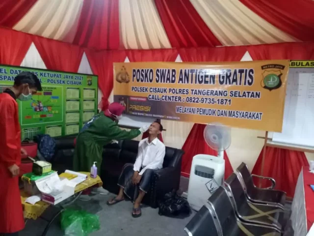 Atisipasi Arus Balik Pemudik, Polsek Cisauk siapkan Posko Swab Antigen Gratis