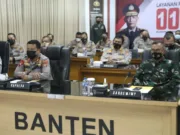 Kapolda beserta Forkopimda Banten, Hadiri Lounching Layanan 110 Secara Virtual