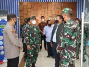 Danrem 071/WK Tinjau Lokasi dan Pimpin Rapat Kesiapan Kegiatan Serbuan Vaksinasi di Pertamina RU IV Cilacap