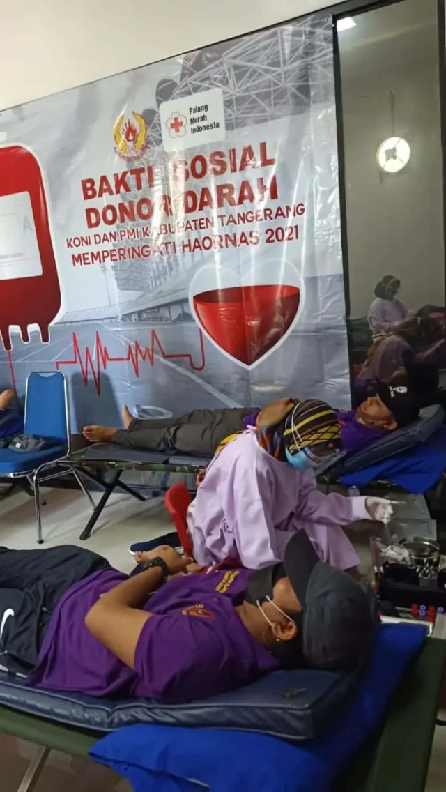 Hari Olahraga Nasional : Koni Kabupaten Tangerang Gelar Donor Darah