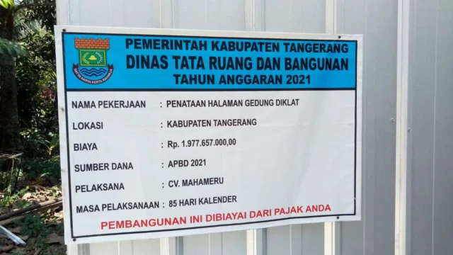 LSM Lipanham Apresiasi Proyek Pembangunan Penataan Halaman Gedung Diklat Kabupaten Tangerang