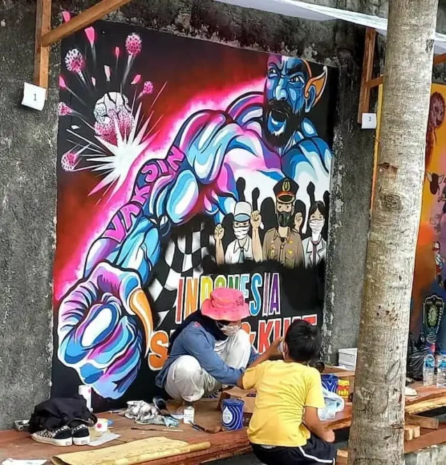 Puluhan Seniman Lukis Ikuti Lomba Mural di Polres Purworejo