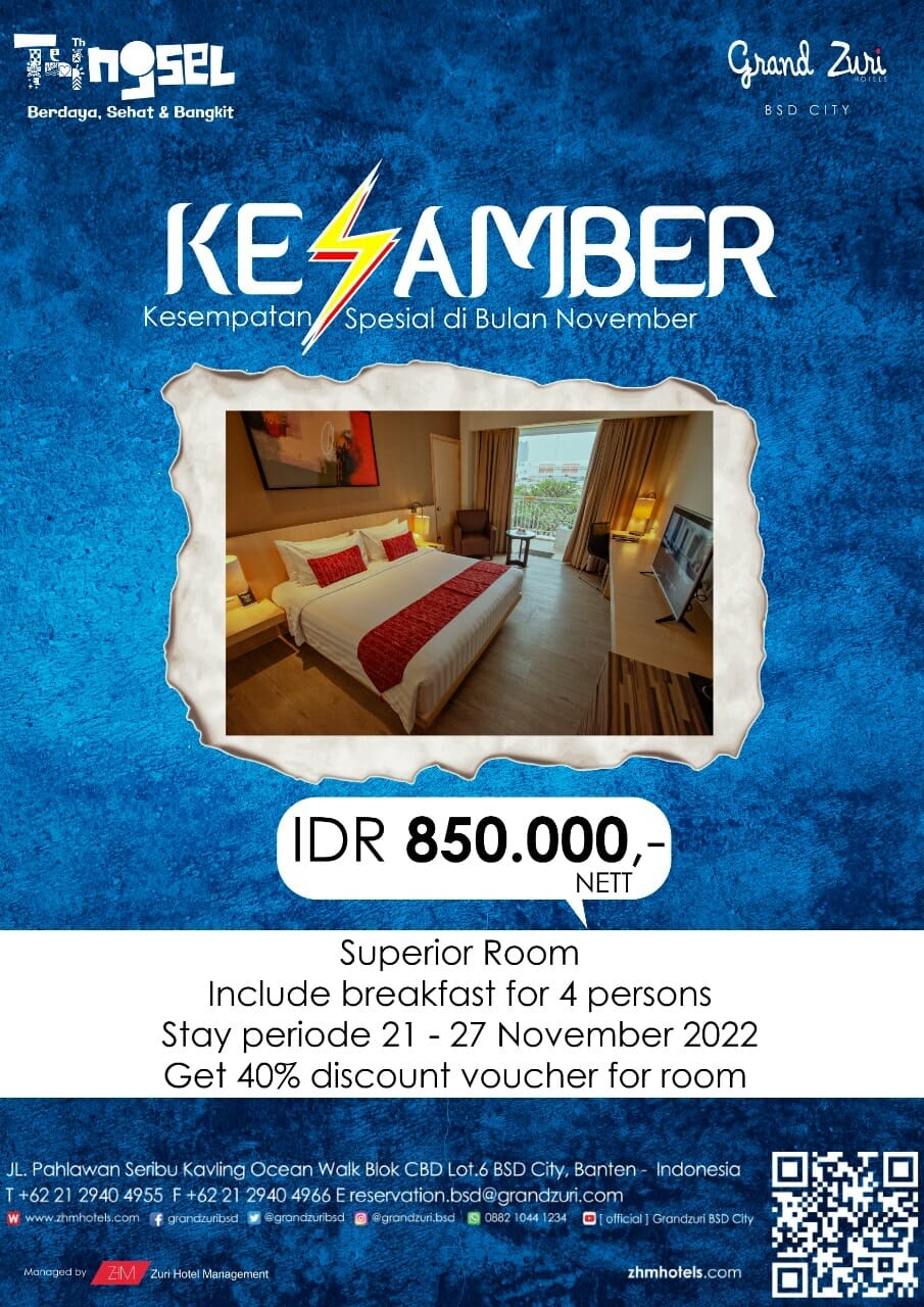 Hotel Grand Zuri BSD City Adakan Promo KESAMBER