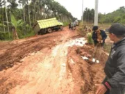 Begnilah kondisi jalan di Tanjabtim. Tapi, ini bukanlah titik ruas Jalan Kabupaten.