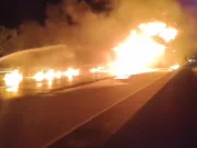 Truk Tangki Pertamina Terbakar Dekat Exit Tol Ngawi